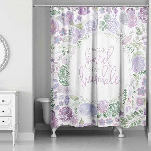Work Hard Stay Humble 71x74 Shower Curtain