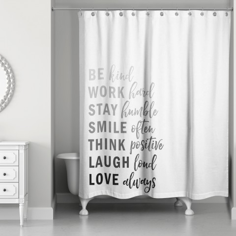 Kind List 71x74 Shower Curtain