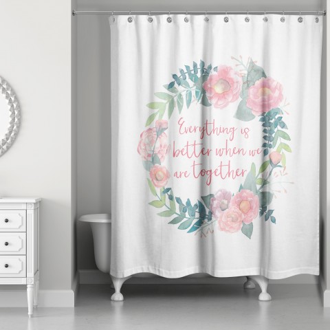 When we are Together 71x74 Shower Curtain