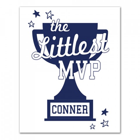 Littlest MVP 16x20 Personalized Canvas Wall Art