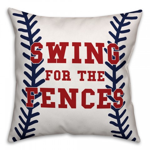 Swing for the Fences 16x16 Spun Poly Pillow