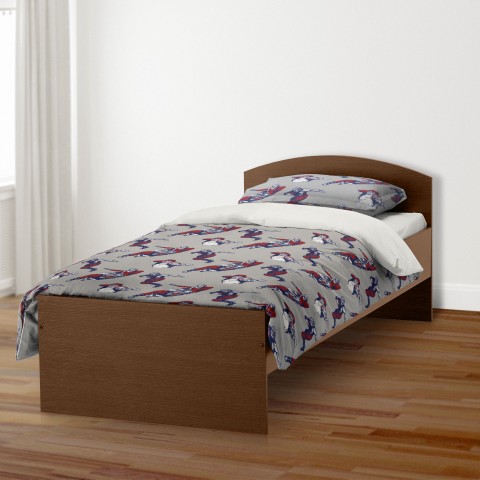 Football Player Pattern Twin Brushed Poly Duvet