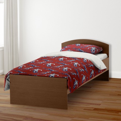 Soccer Player Pattern Twin Brushed Poly Duvet