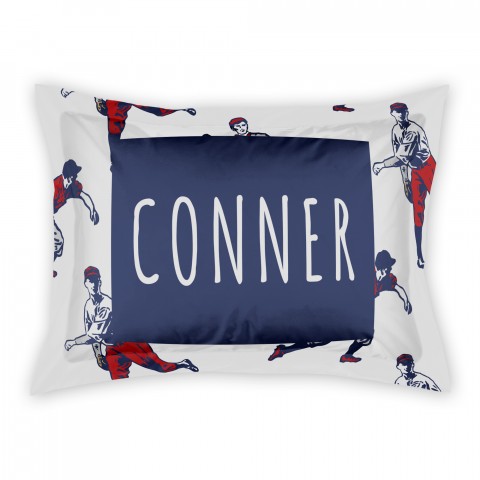 Baseball Player Pattern Standard Personalized Brushed Poly Sham