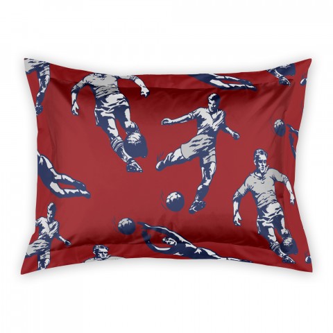 Soccer Player Pattern Standard Brushed Poly Sham