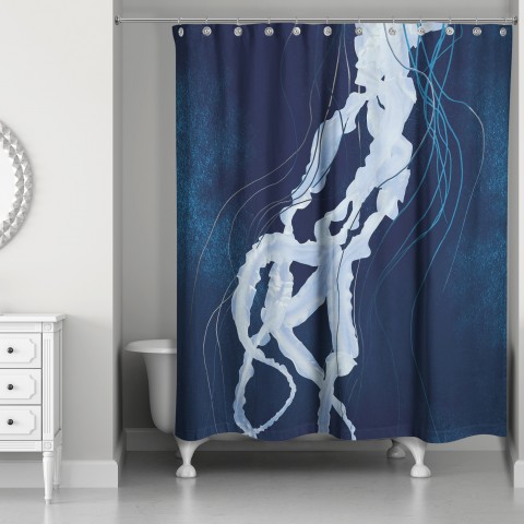 Jellyfish Tentacles 71x74 Shower Curtain