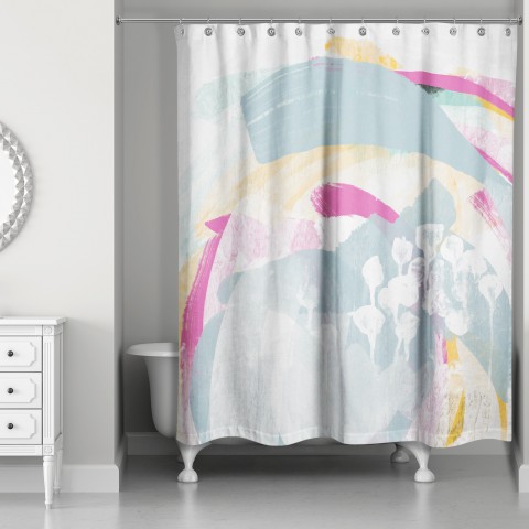Colorful Abstract 71x74 Shower Curtain