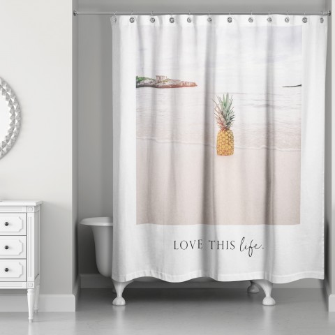 Love this Beach Life 71x74 Shower Curtain