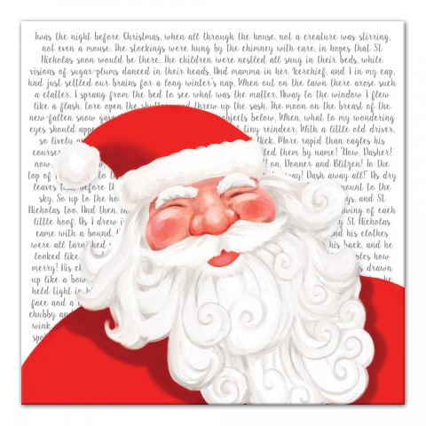Twas the Night Before Santa 12x12 Canvas Wall Art