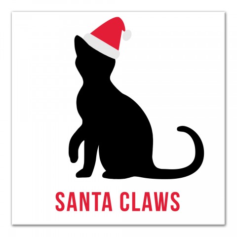 Santa Claws 16x16 Canvas Wall Art