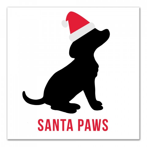 Santa Paws 16x16 Canvas Wall Art