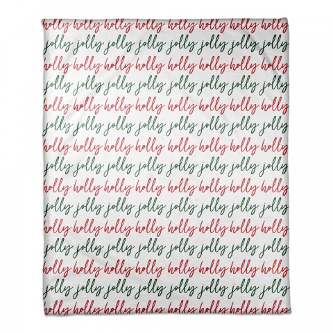 Holly Jolly 50x60 Coral Fleece Blanket