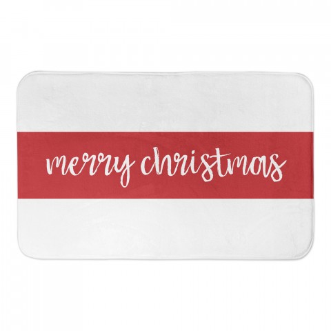 Merry Christmas Stripes 34x21 Bath Mat