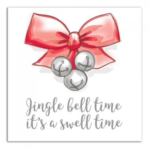 Jingle Bell Time 12x12 Canvas Wall Art