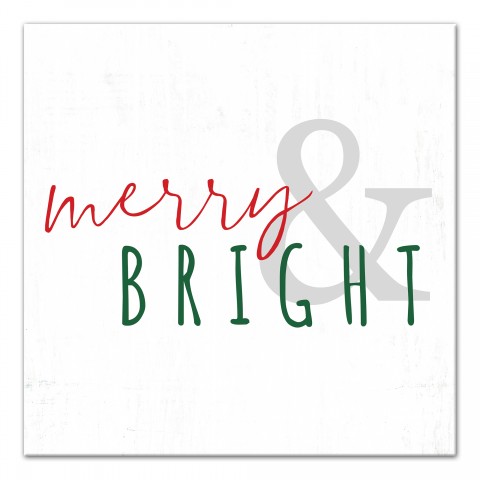 Merry & Bright 16x16 Canvas Wall Art