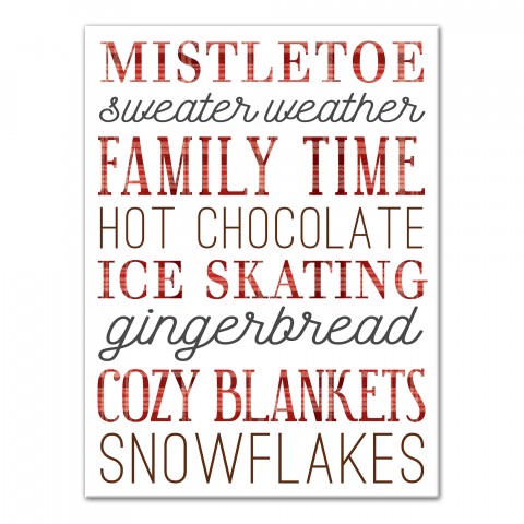 Best Things About Christmas 12x16 Canvas Wall Art