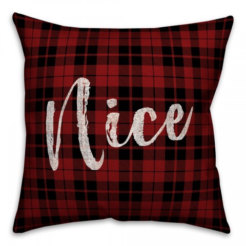 Nice vs Naughty Distressed Pillow