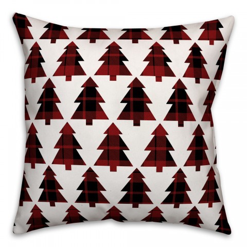 Plaid Trees Pillow