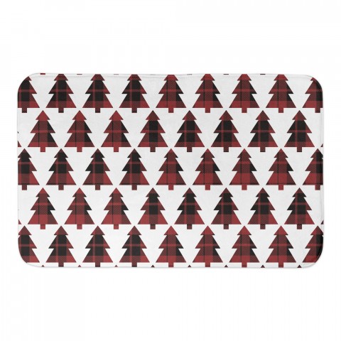 Plaid Tree 34x21 Bath Mat