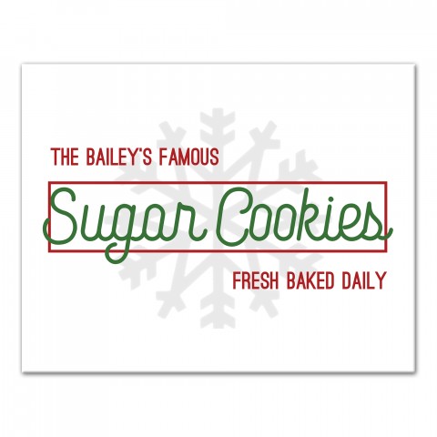 Fresh Baked Holiday Treats Sign 11x14 Personalized Canvas Wall Art
