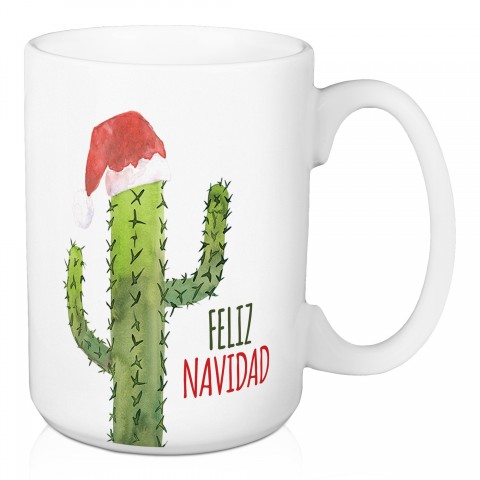 Feliz Navidad Cactus 15 oz Mug