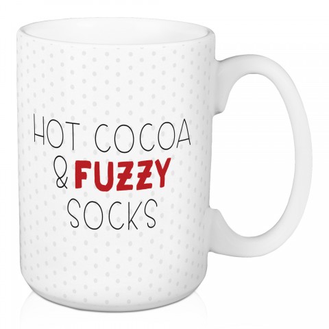 Hot Cocoa & Fuzzy Socks 15 oz Mug