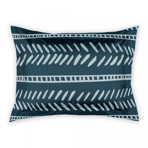 Navy Box and Dash Pattern Sham