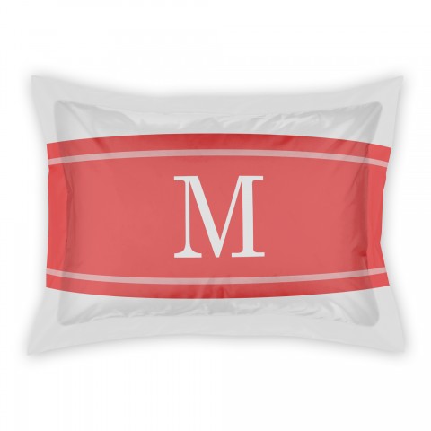 Coral Dots and Stripes Sham