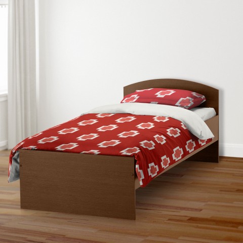 Red Tribal Block Pattern Duvet
