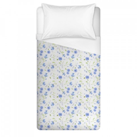 Blue Watercolor Florals Duvet