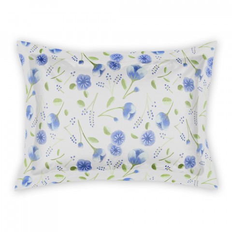 Blue Watercolor Florals Sham