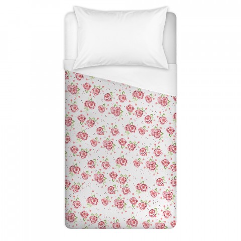 Pink Watercolor Roses Duvet