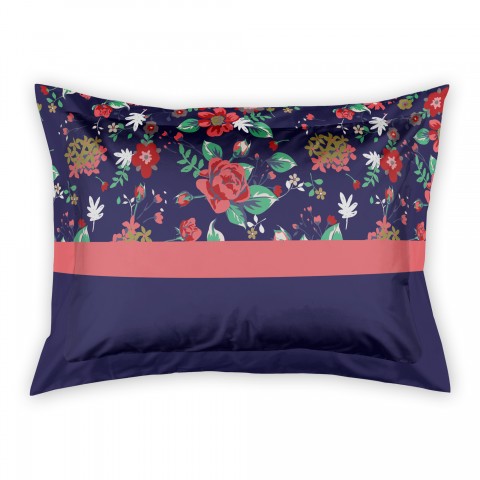 Navy Florals Sham