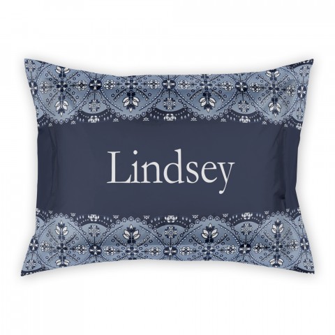 Blue Ornamental Pattern Sham
