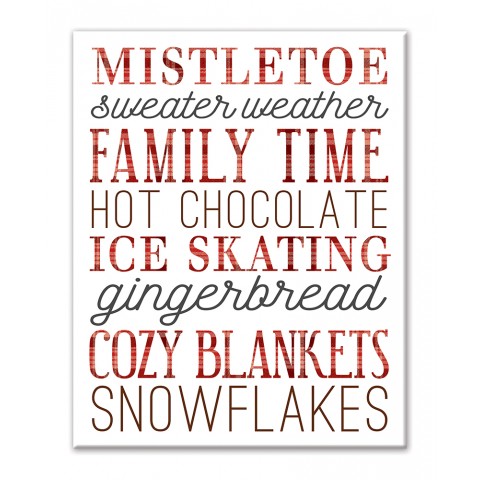 Happy Winter Things 8x10 Tabletop Canvas