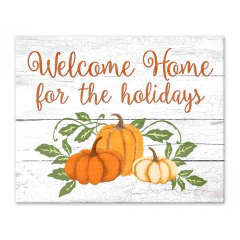 Welcome Home for the Holidays 8x10 Tabletop Canvas