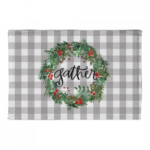 Buffalo Check Gather Wreath 22.5x37 Area Rug