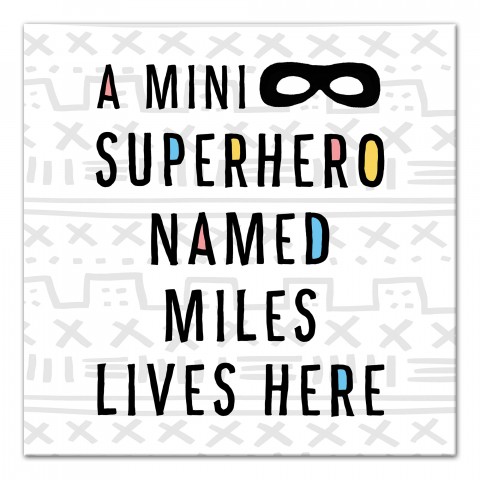 Superhero 16x16 Personalized Canvas Wall Art