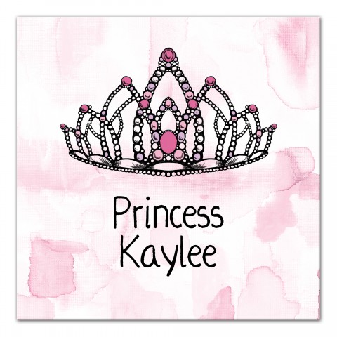 Princess Tiara 16x16 Personalized Canvas Wall Art
