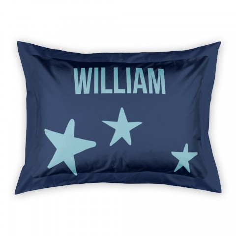 Blue Stars  Standard Personalized Brushed Poly Sham