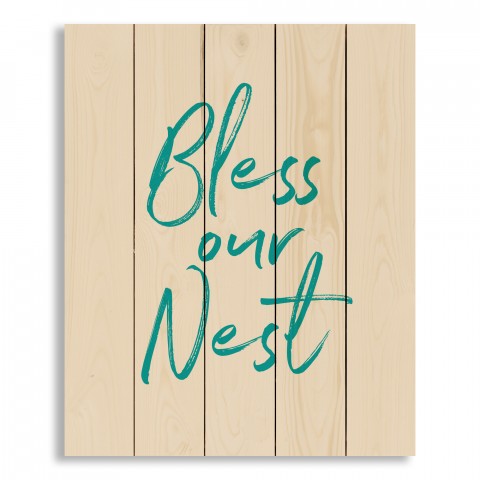 Bless Our Nest 18x22 Pallet Wood Art