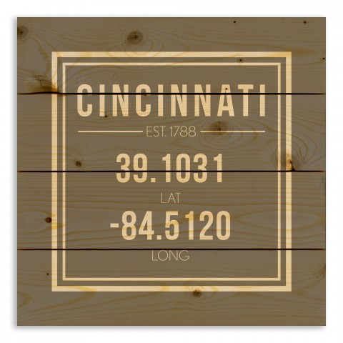 Home Coordinates 14x14 Personalized Pallet Wood Art
