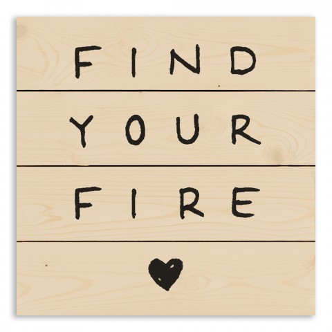 Find Your Fire 14x14 Pallet Wood Art