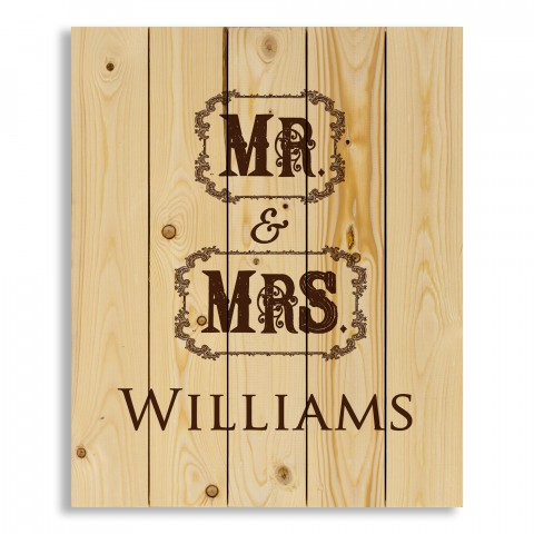 Mr. and Mrs. Western 18x22 Personalized Pallet Wood Art