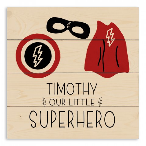 Our Little Superhero 14x14 Personalized Pallet Wood Art