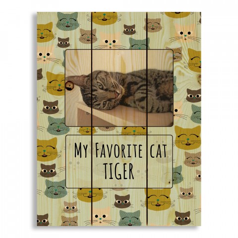 My Favorite Cat 10.5x14 Personalized Pallet Wood Art