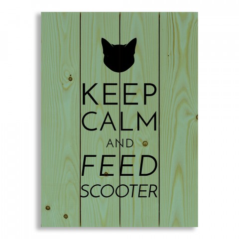 Keep Calm and Feed the Cat 14x20 Personalized Pallet Wood Art
