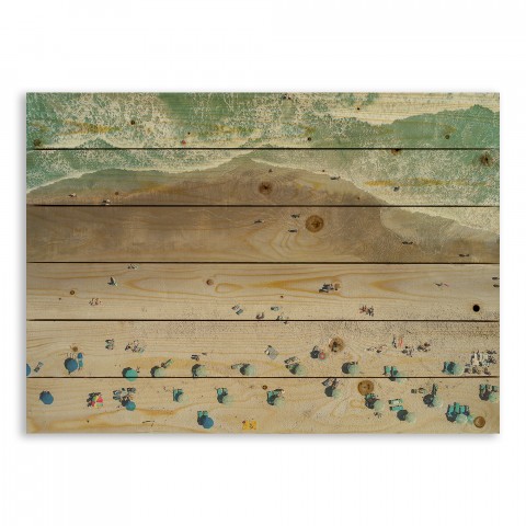 Overhead Beach Scene 30x21 Pallet Wood Art