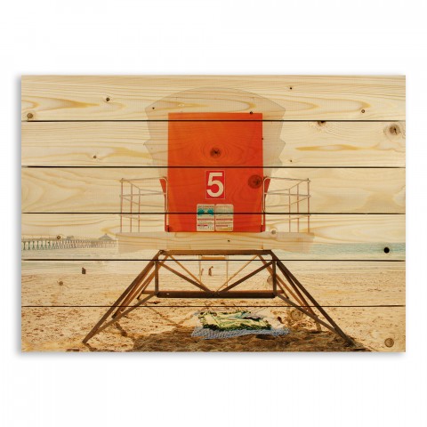 Orange Beach Tower 30x21 Pallet Wood Art