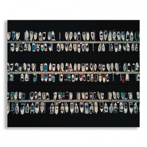 Rows of Boats 22x18 Pallet Wood Art